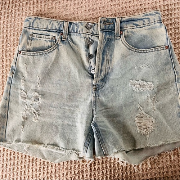 Distressed Denim Shorts - Picture 1 of 3